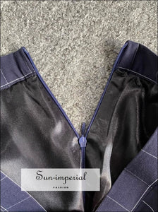 Women’s High-rise Waist Plaid Mini Bodycon Skirt Sun-Imperial United States