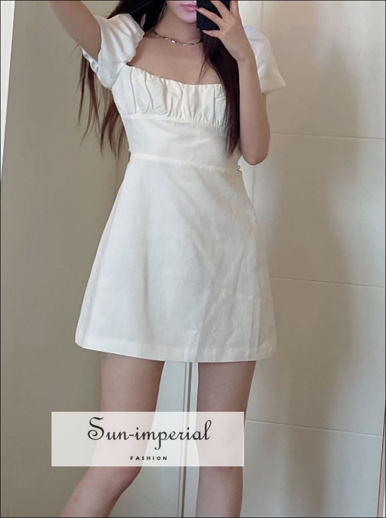 ruched bodice puff sleeve mini dress NWT Abercrombie Fitch Ruched Bodice Puff Sleeve Mini Dress Pink Tall S