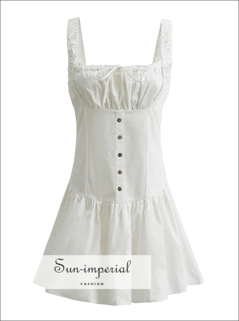 knee length dresses for ladies Ruched Tank Mini Dress – EMMYDEVEAUX main image 1