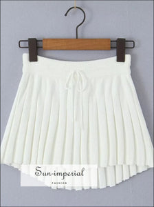 3 Piece Knitted Mini Skirt Cardi And Cami Set With Lace Detail piece Sun-Imperial United States