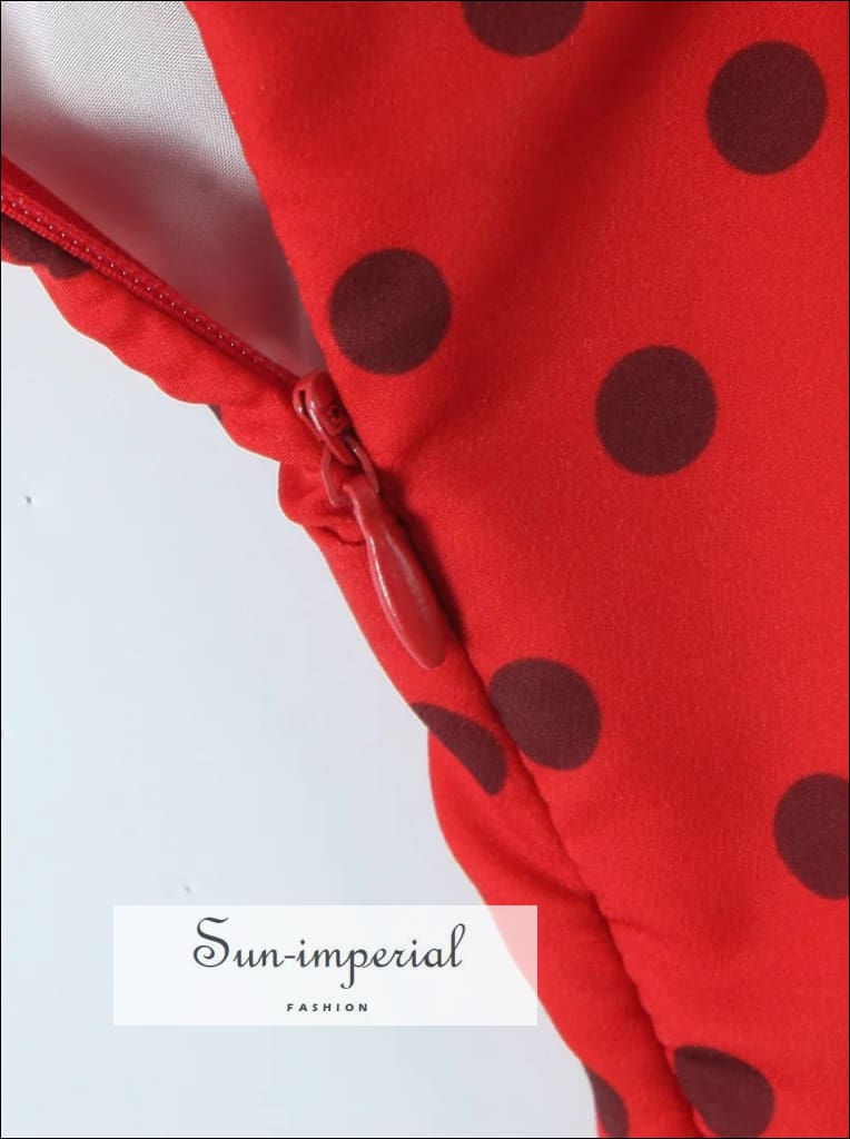 blue dress for baby girl Self Portrait Black With Red Polka Dots Mini Dress – AMPR Showroom main image 0