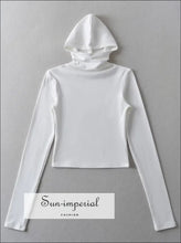 Women’s Long Sleeve Hooded From Fitting Top With Thumbhole Detail Sun-Imperial United States