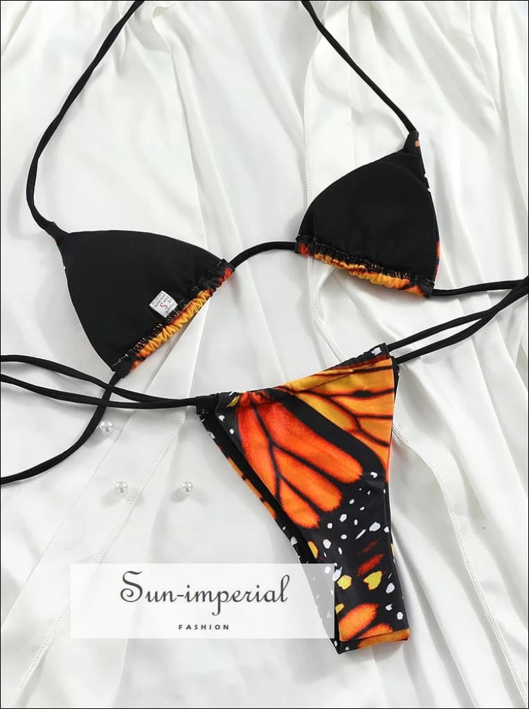 BUTTERFLY BIKINI SET (TAN LEATHER)