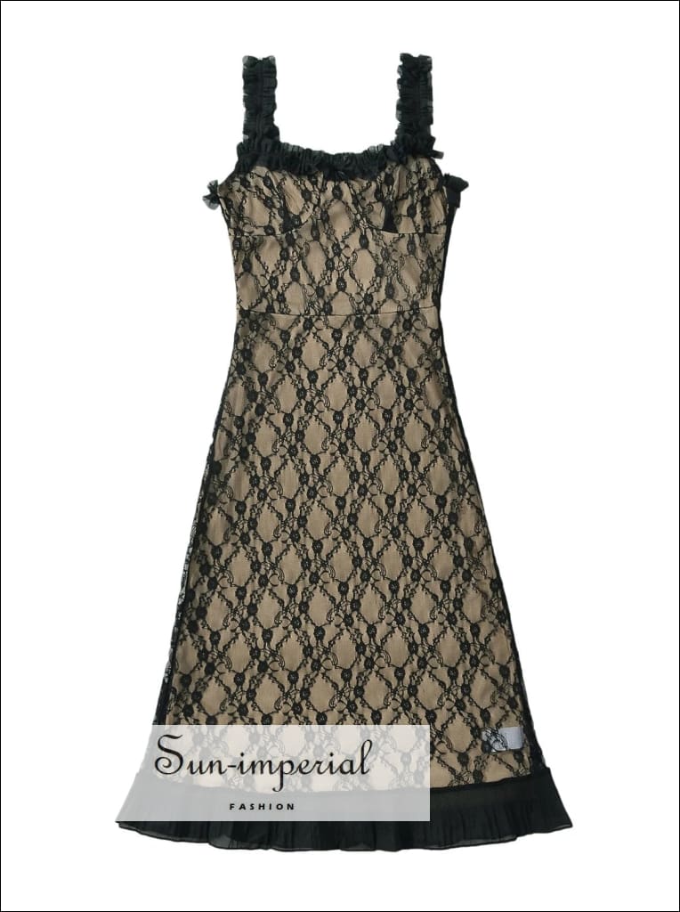 midi black dress for women party wear Lady Black Tie - Kennedy Midi Dress - Black