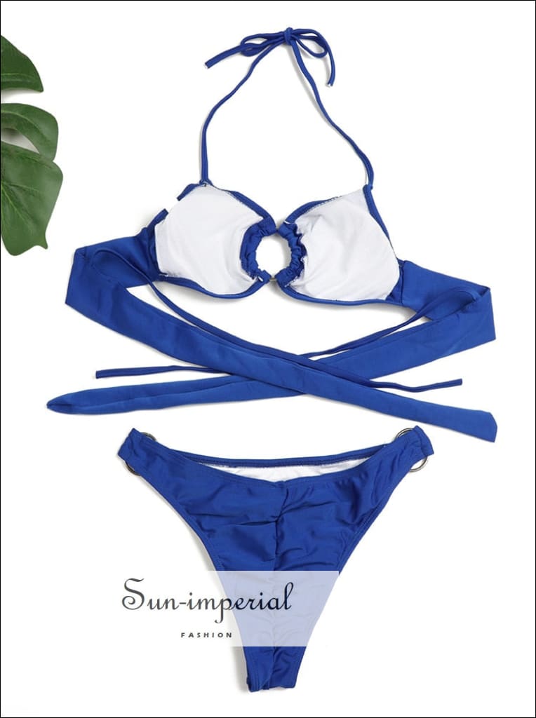 Sun-imperial - women's solid bikini set with center ring detail – Sun -Imperial