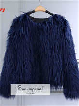 20 Colors Size S- 4xlplus Womens Black Fluffy Faux Fur Coats Jackets White Fake Women SUN-IMPERIAL United States