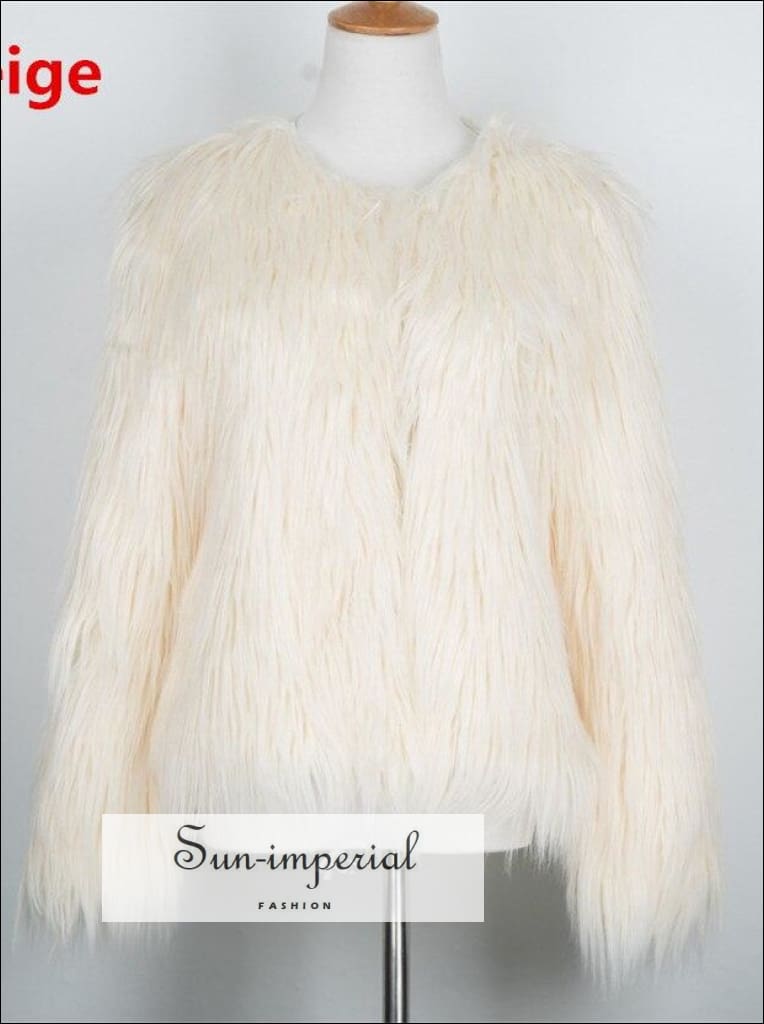 Skksst Plus Size S-5XL Womens Fluffy Fur Lining India