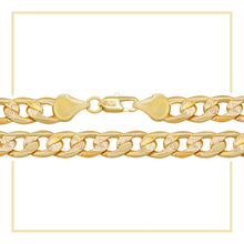 Diamond Cut Cuban Link Chain 14K Gold Filled Bracelet 8.5" Lobster Claw Clasp Fashion Jewelry for Adult Men 9 mm