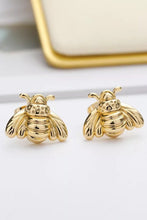Gold Plated Copper Bumble Bee Stud Earrings