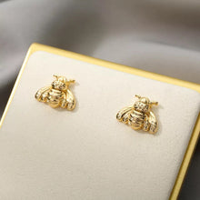 Gold Plated Copper Bumble Bee Stud Earrings