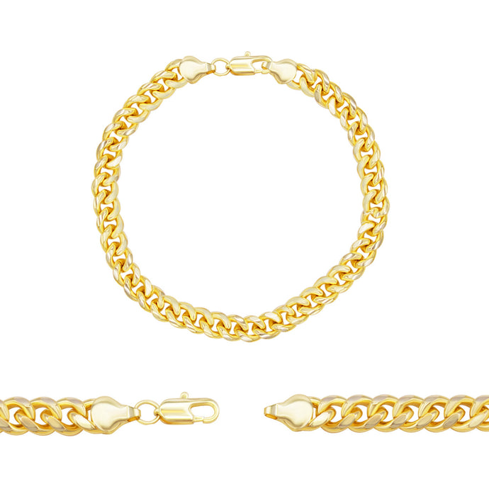Cuban Link Chain 14K Gold Filled Bracelet 8.5