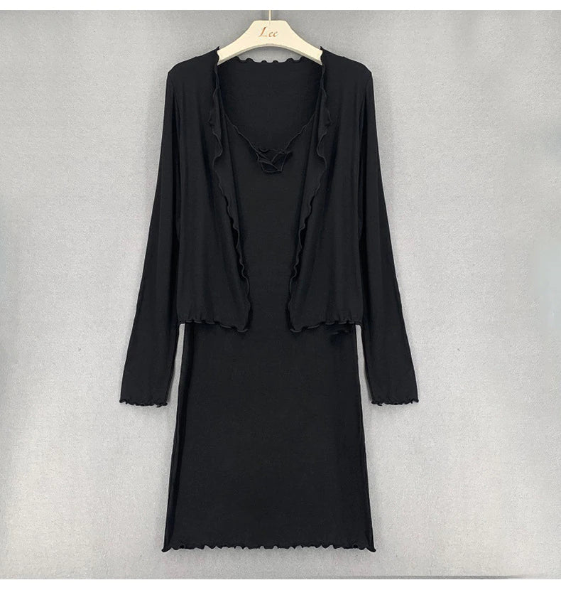 long sleeve two piece bodycon dress Sun-imperial