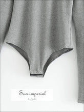 Sun-imperial Turtleneck Long Sleeve Warm Bodysuits High Street Fashion