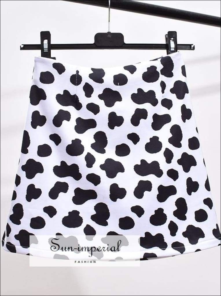 Cow print skirt and top best sale