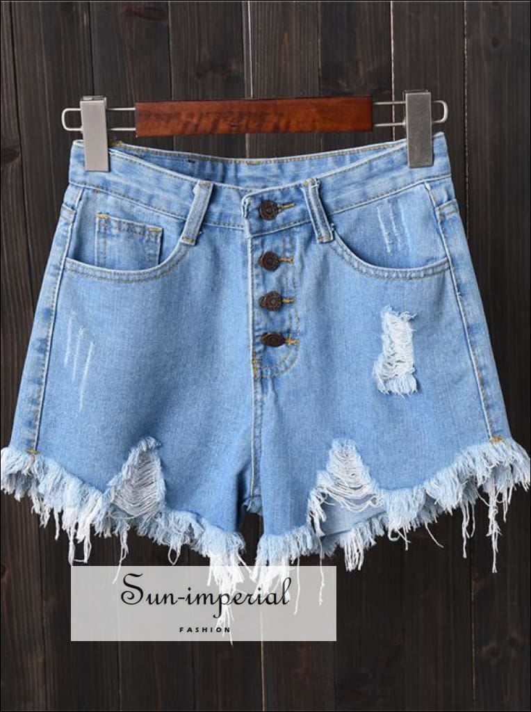 Sun-imperial - denim shorts jeans black shorts vintage plus size s