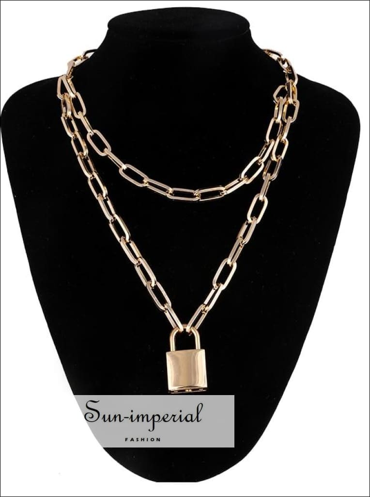 Padlock necklace punk online
