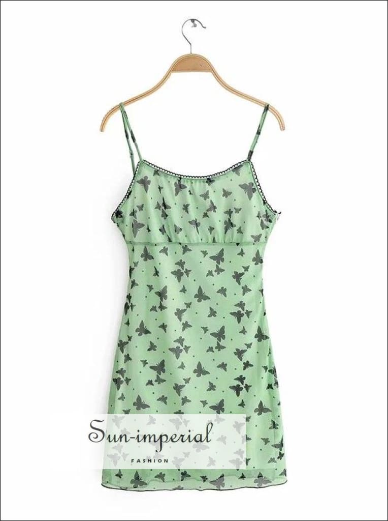 blue and green mini dress Butterfly Garden Dress Set: Dressy Outfit for 18-inch Dolls