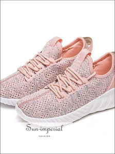Kancoold Women’s Woven Fashion Mesh Breathable Casual Shoes Ladies Lace-up Sneakers Running SUN-IMPERIAL United States