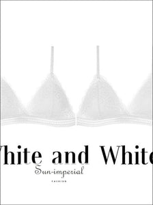 Lace French Style Bralette Seamless Deep V Bra Wireless thin SUN-IMPERIAL United States