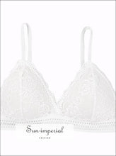 Lace French Style Bralette Seamless Deep V Bra Wireless thin SUN-IMPERIAL United States