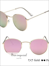 Luxury Mirror Sunglasses Women/men Round Sun Glasses SUN-IMPERIAL United States