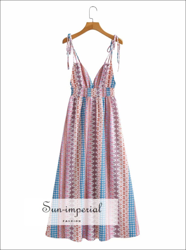 knee length dresses for ladies Tribal Maxi Dress main image 1