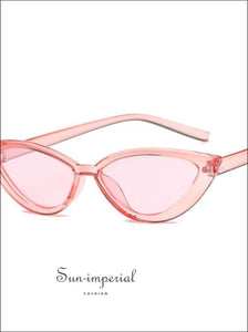 New Vintage Transparent Frame Women Cat Eye Dark Gray Sunglasses SUN-IMPERIAL United States