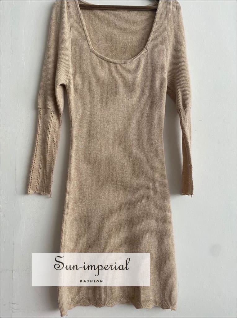 beige knitted mini dress Threadbare Women's Beige Roll Neck Knitted Mini Dress main image 0