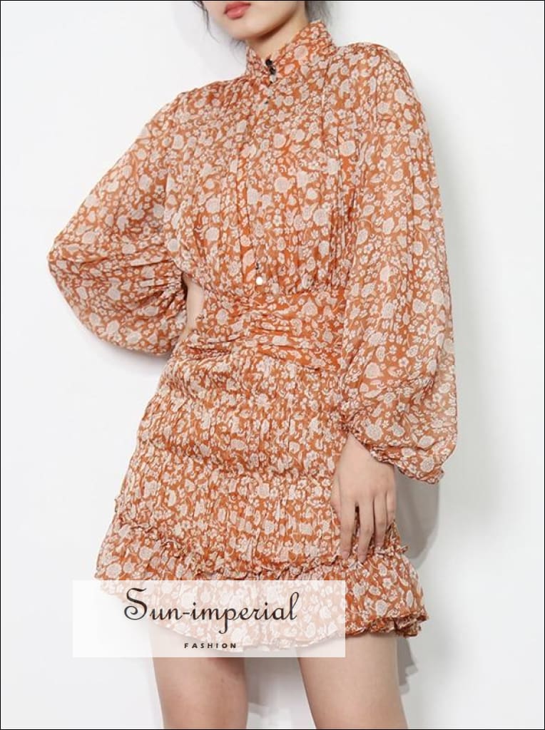 plus size black long sleeve dress Long Sleeve Floral A-Line Plus Size Dress by LaDivine CD233C main image 0