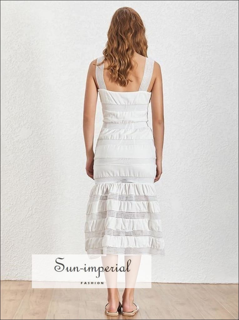 white midi mermaid dress Sun-imperial - orleans dress