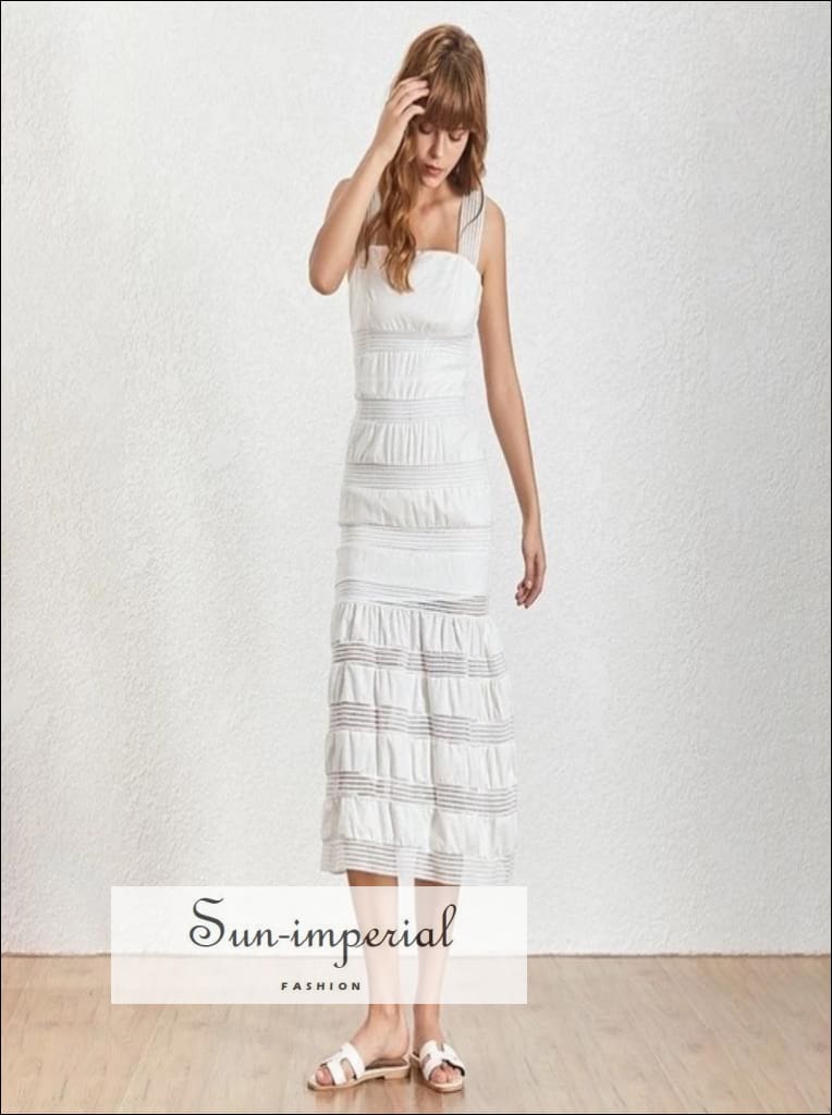 white midi mermaid dress Leely Women Lace Floral White Mermaid Midi Engagement Dress One Shoulder Backless Sleeveless Wedding Reception Dress