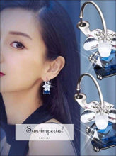 Pearl Heart Leaf Crystal Flower Star Earrings Geometry Drop Earring For Women earrings, fashion earring, floral outfit, print, flower print 