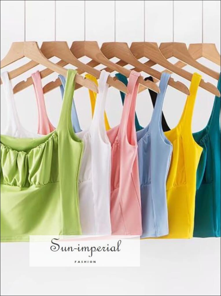 Sun-imperial - sun-imperial women sexy lace up front camisole breast tie up camisole  femme tops 100% – Sun-Imperial