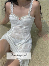 Sun Imperial Lace Flower Woman Dress Slim Waist Sleeveless Short Girls Camisole Dresses SUN-IMPERIAL United States