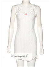 Sun Imperial Lace Flower Woman Dress Slim Waist Sleeveless Short Girls Camisole Dresses SUN-IMPERIAL United States