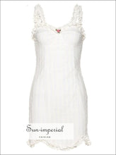 Sun Imperial Lace Flower Woman Dress Slim Waist Sleeveless Short Girls Camisole Dresses SUN-IMPERIAL United States