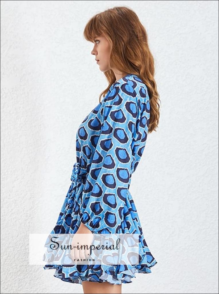 Vintage print a deals line high waisted dress