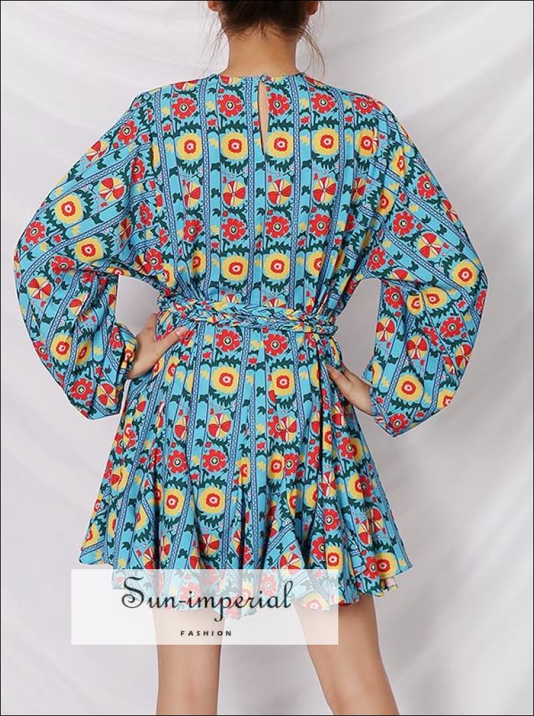 Sun-imperial - tia dress in pink splash