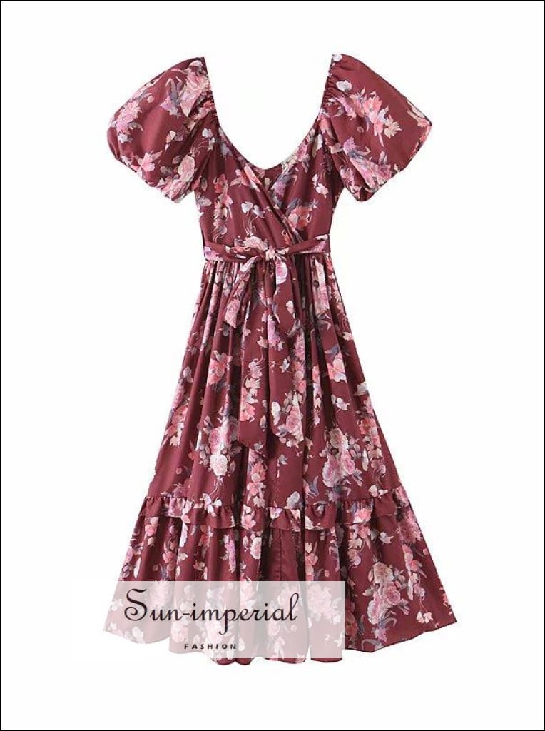 fancy floral maxi dress Sun-imperial