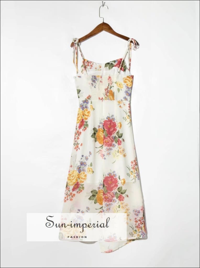 knee length dresses for ladies Armina Tie Strap Midi Dress White / M by Sugarlips