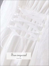 White Milkmade Lace front Dress Short Sleeve SUN-IMPERIAL United States