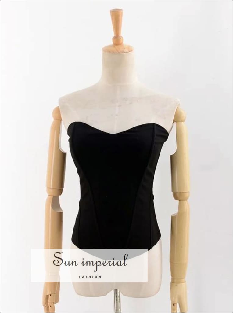 Sun-imperial - women basic sweetheart neck boned corset fashion
