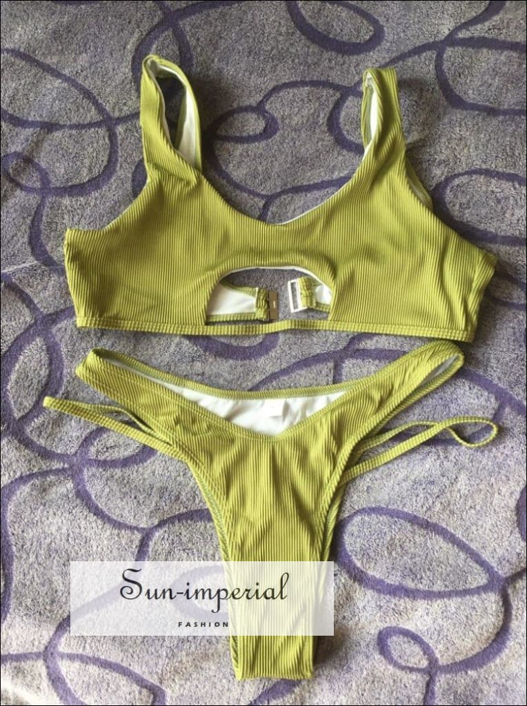 Sun-imperial - women's triangle neon color block bikini set – Sun-Imperial