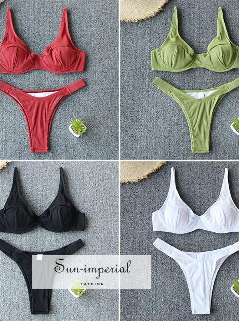 Buy Snallparts Bikini Set Non-padded Bra Panty