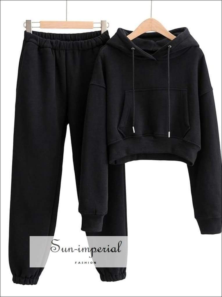 DOUBLE STRIP - Black Printed Tracksuit For Girls & Womens - Soft &  Comfortable Fleece Fabric Hoodies For Girls Kangaroo Hooded Sweatshirt &  Trouser For Girls Printed Tracksuit
