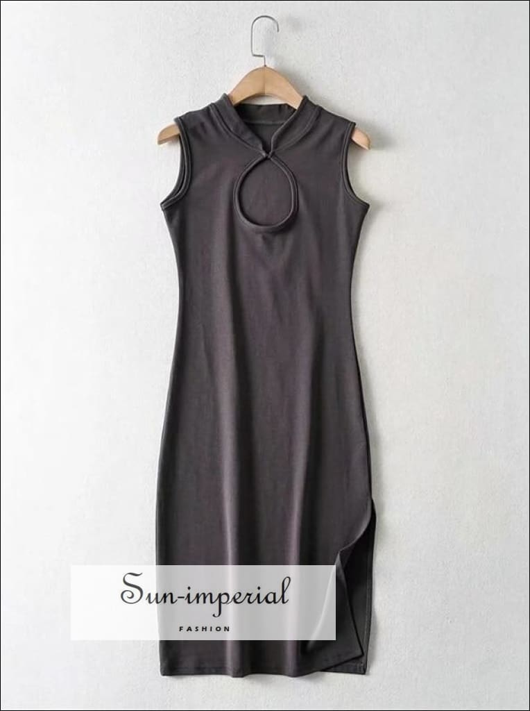 sachin and babi light blue dress Long Black Dress With Slit
