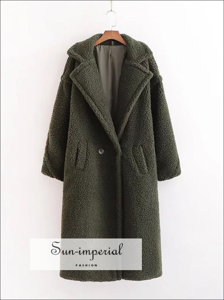 Sun-imperial - women faux fur teddy coat long maxi coat – Sun-Imperial