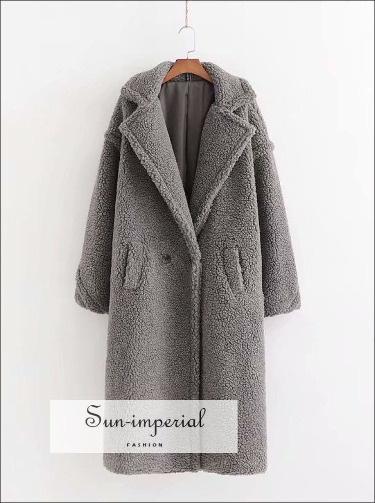 Sun imperial women green winter faux fur warm maxi overcoat