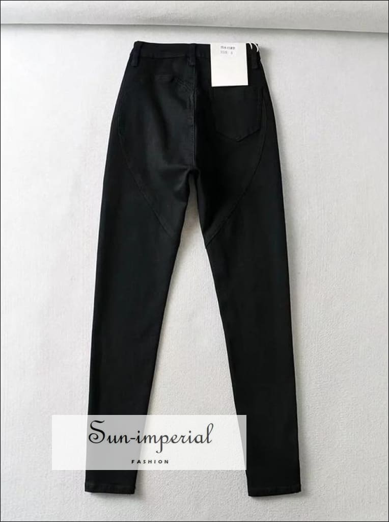 ZARA high waist trousers black, Women's Fashion, Bottoms, Jeans & Leggings  on Carousell