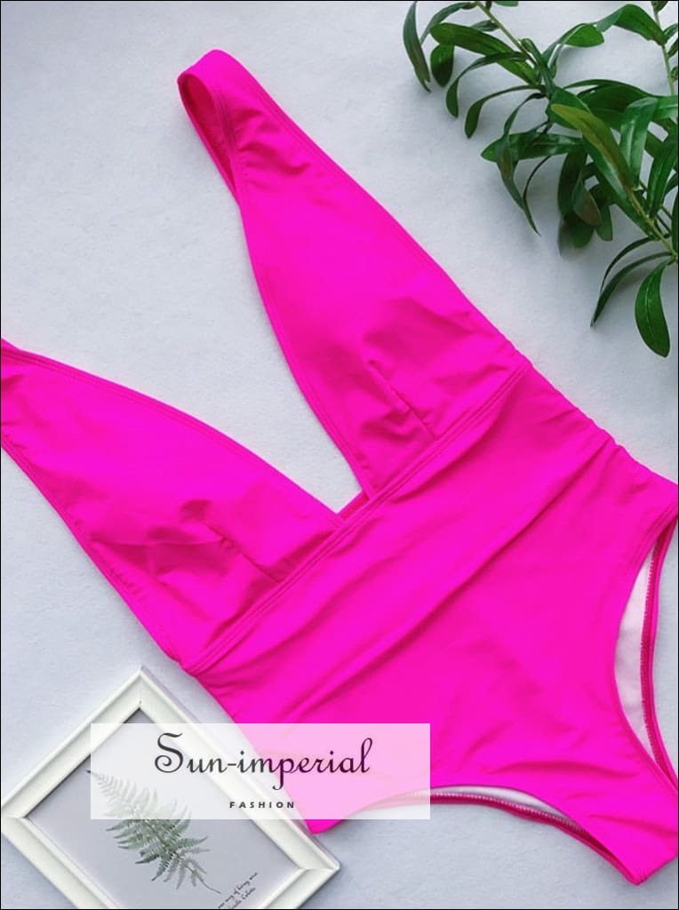 Hot Pink Fashion Swimsuits, Hot Pink Womens Swimsuits